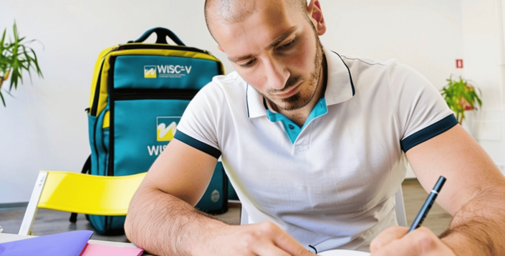 Profesional registrando resultados durante una evaluación con WISC-V