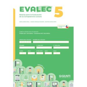  EVALEC- 5 (Pack 10 test + 10 usos de corrección Eduportal / Versión chilena 4.0)