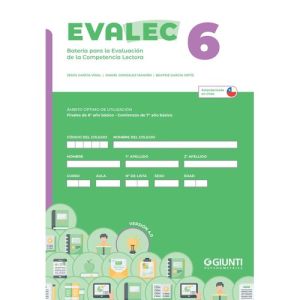  EVALEC- 6 (Pack 10 test + 10 usos de corrección Eduportal / Versión chilena 4.0)