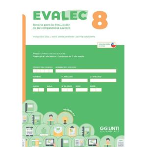  EVALEC- 8 (Pack 10 test + 10 usos de corrección Eduportal / Versión chilena 4.0)