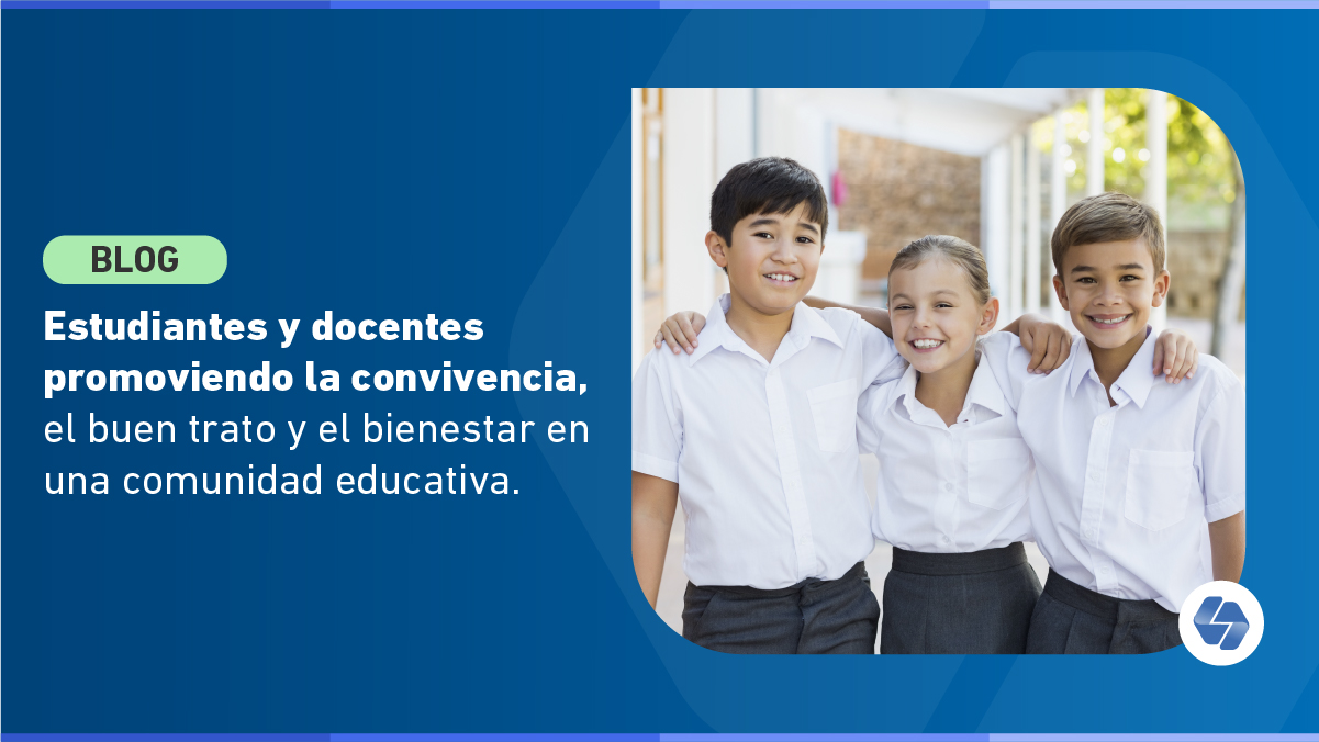 Estudiantes y docentes promoviendo la convivencia escolar 